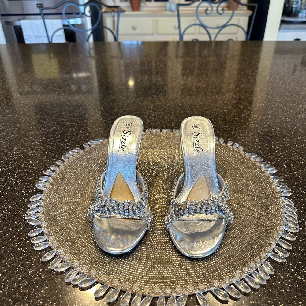 Stylish Silver Stiletto Heels